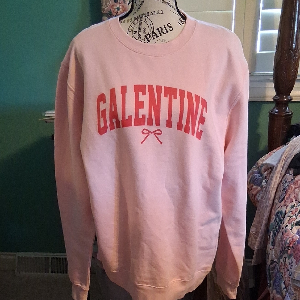 GALENTINE Valentine Sweatshirt. NEW